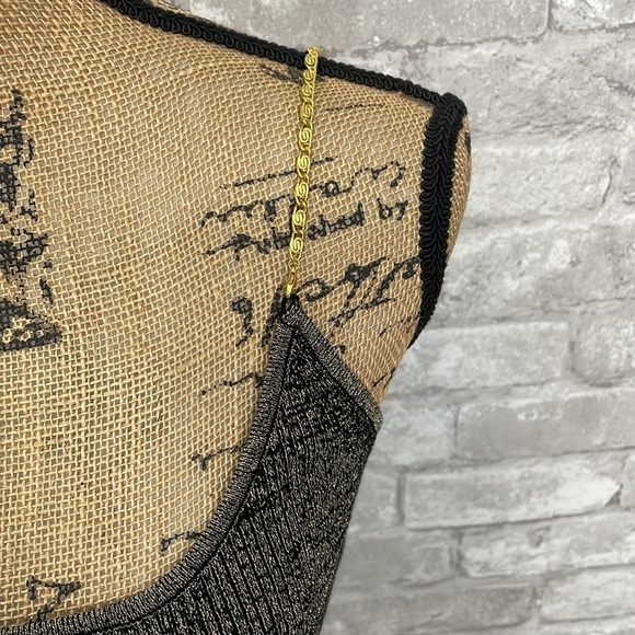 Spenser Evening Black & Gold Stretch Sweater Cami - Picture 2 of 6